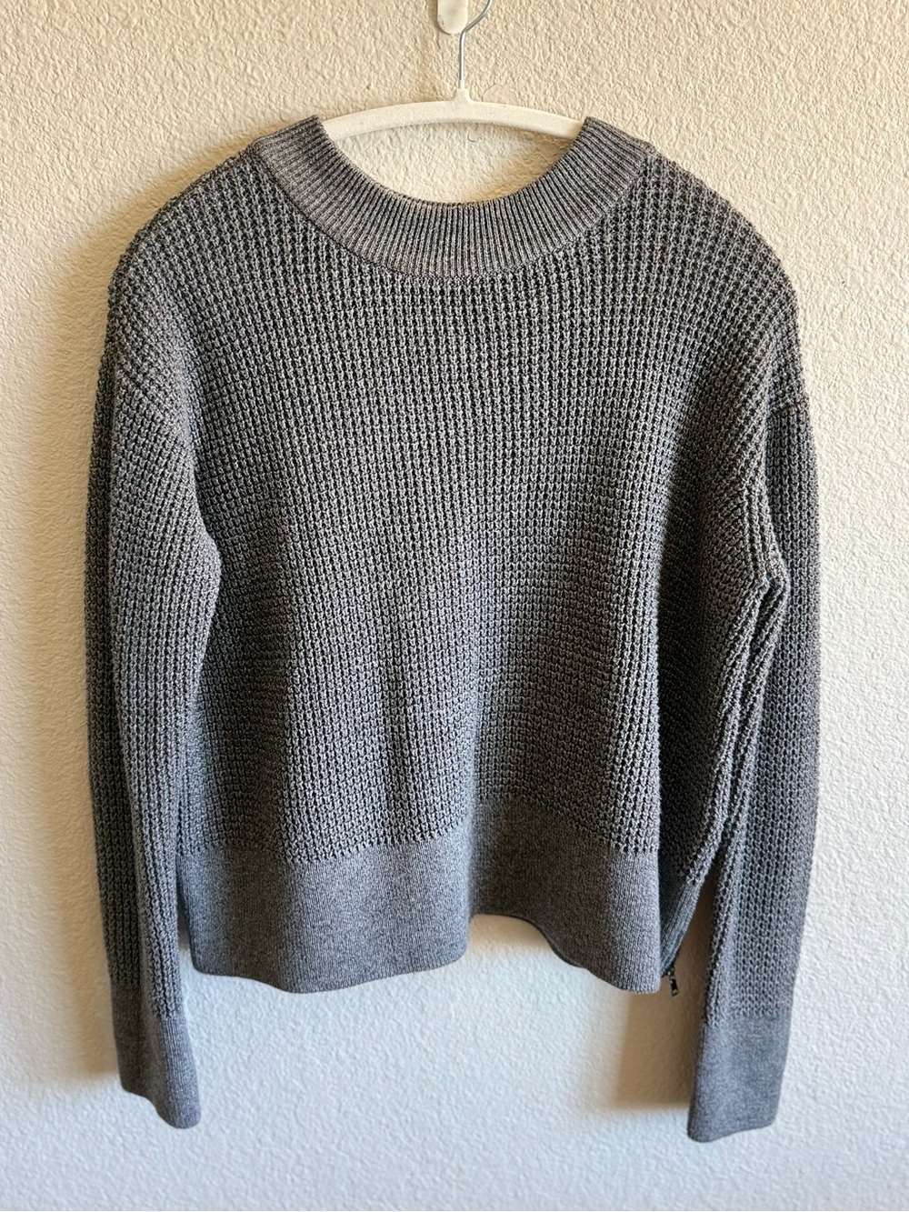 NWOT VETTA Capsule Organic Cotton Waffle Knit Crewneck Sweater Size XS Luxury